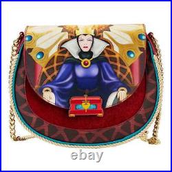 Loungefly Cross Body Bag Snow White Evil Queen Throne new Official Disney Red