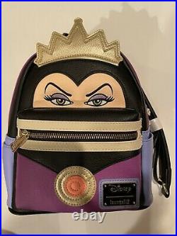 Loungefly Disney Evil Queen Faux Leather Mini Backpack -NWT