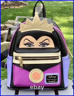 Loungefly Disney Snow White Seven Dwarfs THE EVIL QUEEN Mini Backpack NWT