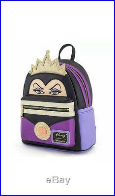 Loungefly Disney Snow White's EVIL QUEEN Mini 3D CROWN Backpack 9Wx11Hx6.5D