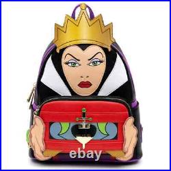 Loungefly Evil Queen Backpack Heart Box NWT Huntsman Snow White Disney Villains