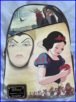 Loungefly Nwt Dec Snow White/evil Queen Backpack Exclusive With Coin Purse