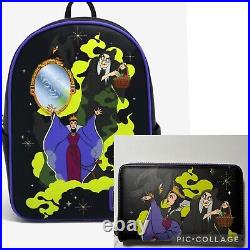 Loungefly Snow White And The 7 Dwarf's Evil Queen Mini Backpack & Wallet Set NWT