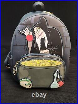 Loungefly Snow White Evil Queen Glow In The Dark Exclusive Mini Backpack NWT