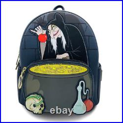 Loungefly Snow White Evil Queen Glow In The Dark Poision Apple Mini Backpack NWT