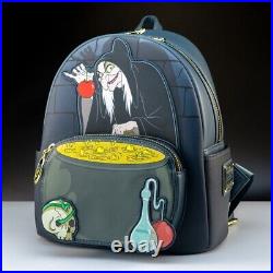 Loungefly Snow White Evil Queen Witch Cauldron Glow In Dark Backpack BNWT