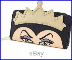 Loungefly Snow White's EVIL QUEEN Mini 3D CROWN Backpack 9Wx11Hx6.5D/Wallet