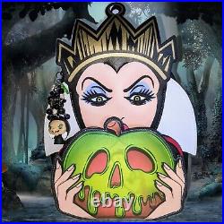 Loungefly Villian's? Evil queen 3D apple changing scene mini backpack&CHARM