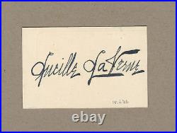 Lucille La Verne Original Handsigned Index Card 1926 Evil Queen In Snow White