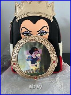 MINT Funko Pop Snow White FunkCon Exclusive & Evil Queen LoungeFly Backpack