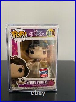 MINT Funko Pop Snow White FunkCon Exclusive & Evil Queen LoungeFly Backpack