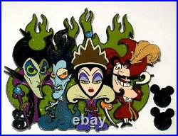 Maleficent Evil Queen Hades Capt Hook Jumbo LE Disney Pin? Villain 3D Jewel NEW