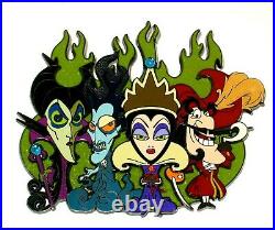 Maleficent Evil Queen Hades Capt Hook Jumbo LE Disney Pin? Villain 3D Jewel NEW