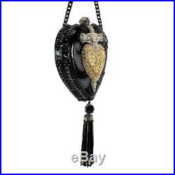 Mary Frances Disney Devious Evil Queen Snow White Heart Black Gold Handbag