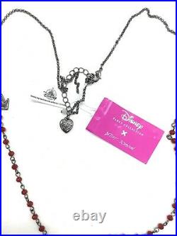 NEW Betsey Johnson Disney Parks Snow White Poison Apple Evil Queen Necklace NWT
