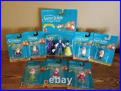 NEW Complete Set Mattel Disney Snow White Evil Queen Prince PVC Figures NIP NEW