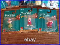 NEW Complete Set Mattel Disney Snow White Evil Queen Prince PVC Figures NIP NEW