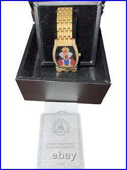 NEW Disney Parks 75th Snow White Villain Evil Queen Gold Watch Limited Edition
