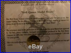 NEW RARE Disney pin Set Snow White Villain Evil Queen Framed Model Sheet