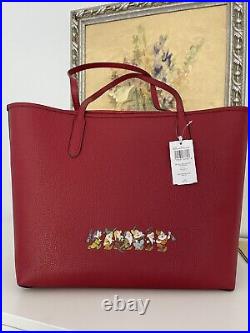 NWT COACH Disney City Tote With Signature Canvas Interior And Evil Queen Motif