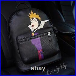 NWT Coach CC042 Disney West Backpack Black Evil Queen Motif Snow White Villains
