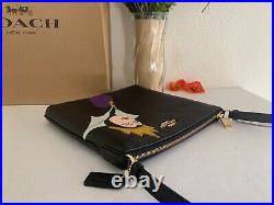 NWT Coach CC154 Disney X Coach Rowan File Bag Leather With Evil Queen Motif