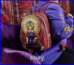 NWT Loungefly Disney Snow White Evil Queen Peacock Throne Mini Backpack & Wallet