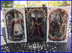 New Disney Store 2017 Evil Queen, Snow White, & Prince LE 17 Doll Set Of 3