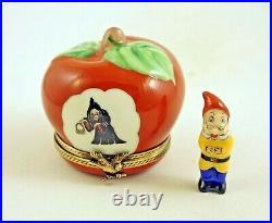 New French Limoges Trinket Box Snow White & 7 Dwarfs Poisoned Apple Evil Queen