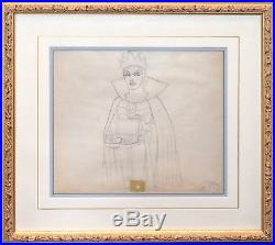 Original Disney Snow White Production Drawing of The Evil Queen with Heart Box