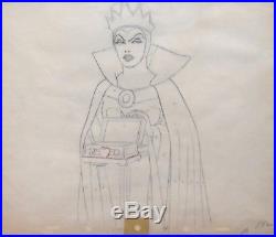 Original Disney Snow White Production Drawing of The Evil Queen with Heart Box