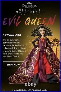 PREORDER Evil Queen Midnight Masquerade Disney Designer Snow White Doll LE