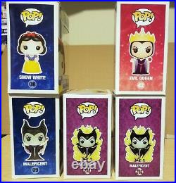 Pop Disney Villain Lot Maleficent (x3) 232 GITD 09 Evil Queen 42 Snow White 08