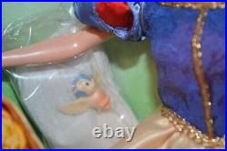 Princess Snow White 60th Anniversary Doll + Rare Evil Queen Disney World Pins