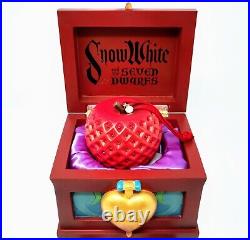 RARE Disney EVIL QUEEN'S Red Poison Apple Ornament In HEART BOX Snow White