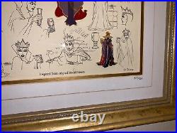 RARE Disney Snow White Villain The Evil Queen LE Framed Model Sheet Pin Set 1999