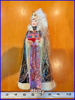 Radko DISNEY SNOW WHITE Evil Queen Hag Mirror 3 Pc Ornament Set Glass Number LE