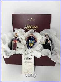 Radko Disney Snow White & 7 Dwarfs-evil Queen, Hag, Mirror Ornament Set (1998)