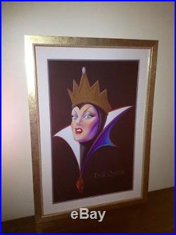 Rare Disney Store Villains Evil Queen Hag Lithograph WDCC Cel Art Snow White