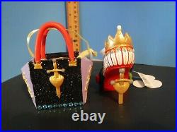 Rare Evil Queen Snow White Shoe Ornament Disney Villains Runway & Purse Ornament