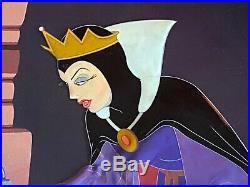 Rare Snow White, Evil Queen Production Cel Signed Walt Disney 1937