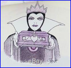 Scarce Disney Portfolio Evil Queen, Snow White Signed Richard Sznerch