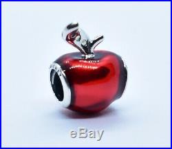 Set Of 6 Pandora Disney Snow White Dress, apple, tiara, evil Queen & 2 Muranos- Box