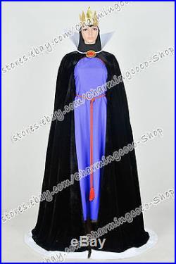 Snow White And The Seven Dwarfs Cosplay Costume The Evil Queen Purple Full Set