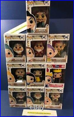 Snow White And The Seven Dwarfs Old Hag Witch/Evil Queen Funko POPS Set Of 10