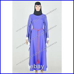 Snow White Cosplay Costume The Evil Queen Purple Dress with Black Cloak Crown