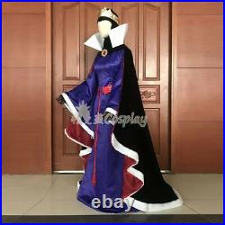 Snow White Evil Queen Cosplay Costume + Crown Evening Ball Halloween Christmas
