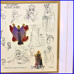 Snow White Seven Dwarfs Queen Witch Evil Queen Villains Model Sheet Pin Badge