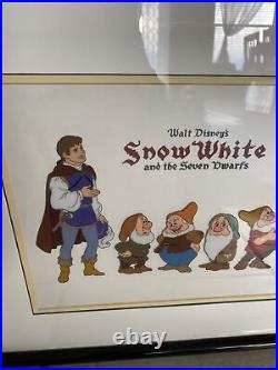 Snow White and Seven Dwarfs Evil Queen Witch Prince Disney LE Sericel COA