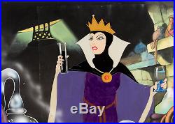 Snow White and the Seven Dwarfs Evil Queen Production Cel with Painted Overlay